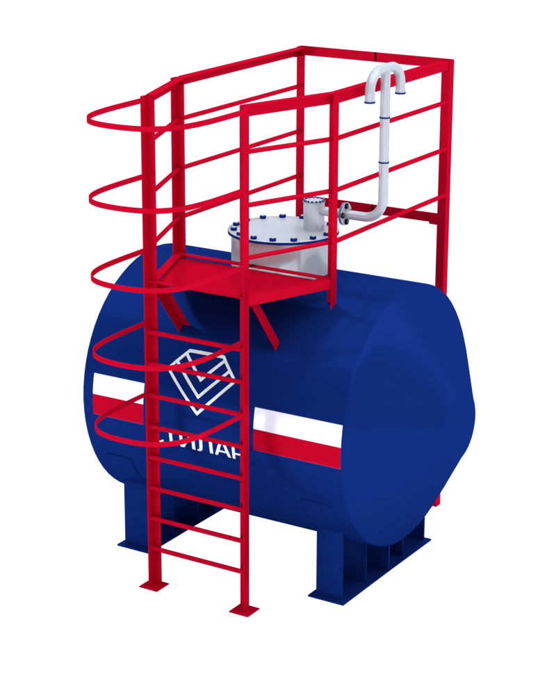 Горизонтальный резервуар РГСН для аварийного запаса воды 5 м³ от завода-производителя